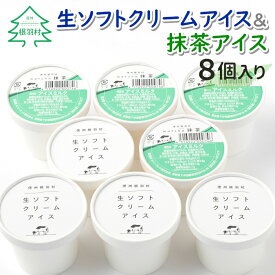 【ふるさと納税】ふわっと軽い！生ソフトクリームアイス＆抹茶アイス 8個セット アイスクリーム 抹茶スイーツ 生乳 牛乳 スイーツ アイス 5000円 5,000円