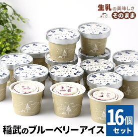 【ふるさと納税】《1週間以内に発送》無農薬 除草剤不使用！ 30品種をブレンドした ブルーベリー アイス16個入り80ml 生乳 ブルーベリー ソース ソフトクリーム アイスクリーム アイス ブルーベリーアイス フルーツアイス スイーツ 人気 ギフト 10000円