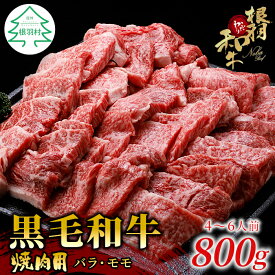 【ふるさと納税】根羽こだわり和牛 焼肉 800g (400g×2) 国産黒毛和牛 BBQ キャンプ バラ肉 モモ肉 盛り合わせ 厳選 牛肉 和牛 焼き肉 18000円 18,000円