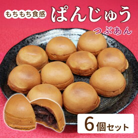【ふるさと納税】もちもち生地！ぱんじゅう つぶあん 6個入り 和菓子 冷凍 個包装 粒あん 餡子 小豆 あんこ スイーツ お茶菓子 まんじゅう 饅頭 薄皮 手土産 4000円 5000円以内