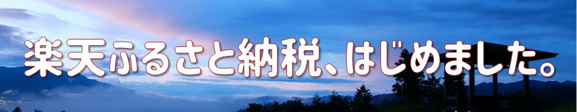 楽天ふるさと納税、始めました。