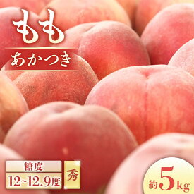 【ふるさと納税】【2027年発送先行予約】もも　あかつき＜秀品＞ 約5kg【10～18玉】※2027年7月下旬～8月上旬発送※