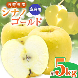 【ふるさと納税】家庭用 シナノゴールド 約5kg ｜ 北條農園 リンゴ りんご 林檎 果物 フルーツ 果実 果汁 シナノゴールド 家庭用 長野県 松川村 信州