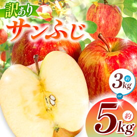 【ふるさと納税】訳あり サンふじ 約 3kg ・ 5kg 【2026年先行予約】 ｜ 浅野農園 リンゴ りんご 林檎 果物 くだもの フルーツ 果実 果汁 訳あり サンふじ 長野県 松川村 信州