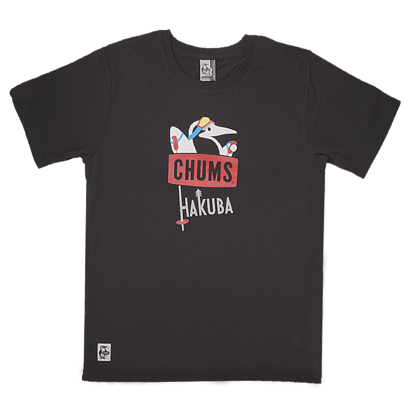期間限定キャンペーン CHUMS×HAKUBA コラボTシャツ 2020モデル ふるさと納税 セール商品 B014-13 CHUMS×HAKUBAオリジナルTシャツ BOOBY レディース SKI Mサイズ ブラック