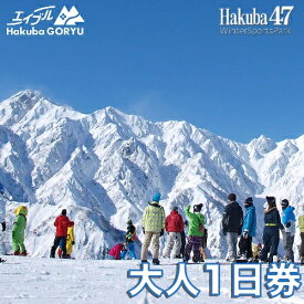 【ふるさと納税】エイブル白馬五竜＆Hakuba47共通リフト大人1日券（23~59歳）パス　25－26シーズン スキー　スノーボード　IIMORI　スキー チケット パウダースノー ゲレンデ 北アルプス おすすめ 人気 ウィンタースポーツ ギフト 贈答 長野県白馬村