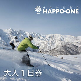 【ふるさと納税】白馬八方尾根スキー場 大人1日券（18歳以上対象）リフト券　長野県白馬村 2025－2026 ゲレンデ スキー スノーボード リゾート 旅行 パウダースノー 北アルプス HAKUBA HAPPO-ONE おすすめ 人気 ウィンタースポーツ ギフト 贈答