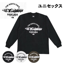 【ふるさと納税】THE NORTH FACE「白馬三山 Tシャツ」(2025)　ユニセックス　長袖Tシャツ　ユニセックス　ティーシャツ　ロンT　カットソー　ザノースフェイス　サイズS M L XL XXL　UNISEX　2025NEWデザイン