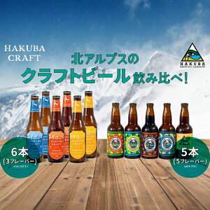 yӂ邳Ɣ[ŁzNtgr[uHAKUBA CRAFTv330ml×6{Zbg + Hakuba Brewing Company Ntgr[ 330ml×5{Zbg 쌧n nr[ ݔ׃Zbg   Mtg v[