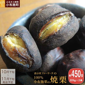 【ふるさと納税】 100％小布施栗の焼栗 約450g ［おぶせファーマーズ］ 栗 スイーツ 栗 くり 焼き栗 果物 フルーツ クール便 数量限定 冷蔵便 長野県産 信州産 秋の味覚 おやつ ご当地 特産品 名産 和栗 1万円 一万円 令和7年産 【2025年10月下旬〜11月下旬発送】