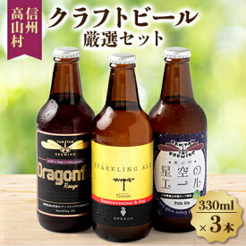 【ふるさと納税】信州高山村のクラフトビール　厳選セット(3本×330ml)【配送不可地域：離島】【1560587】