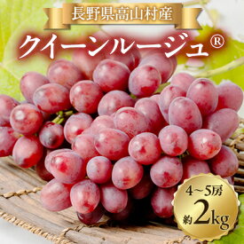 【ふるさと納税】【2026年発送】クイーンルージュ(R) 4～5房(約2kg)【配送不可地域：離島・北海道・沖縄県】【1636247】