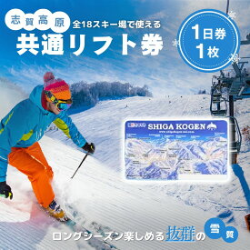 【ふるさと納税】2025-26 志賀高原スキー場共通リフト券　1日券1枚 【スキー場 共通 リフト券 志賀高原 スキー スノーボード リフト チケット 志賀高原全山 アウトドア スポーツ 旅行 長野県 長野 】 　お届け：2025年11月15日～2026年3月25日