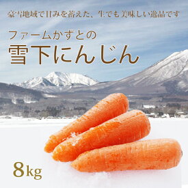 【ふるさと納税】ファームかずとの「雪下にんじん（8kg）」豪雪地域で甘みを蓄えた逸品 カロテンたっぷり、生でも食べられます。出荷期間限定品 お届けは令和8年（2026年）1月半ばから