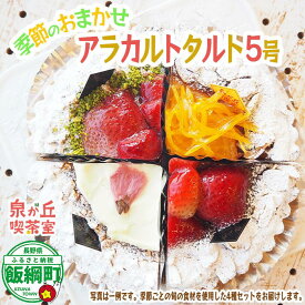 【ふるさと納税】季節の アラカルトタルト (5号サイズ) 泉が丘喫茶室 〔 お菓子 ケーキ スイーツ タルト バナナ ブルーベリー オレンジ チョコ 林檎 信州 12000円 〕 クール便 ( 冷凍 ) 沖縄県への配送不可 長野県 飯綱町