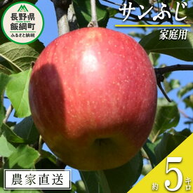 【ふるさと納税】 りんご サンふじ 家庭用 5kg 大垣農園 沖縄県への配送不可 令和7年度収穫分 長野県 飯綱町 〔 信州 果物 フルーツ リンゴ 林檎 長野 12000円 予約 農家直送 〕発送時期：2025年11月下旬〜2025年12月下旬 {**}