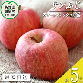【ふるさと納税】 りんご サンふじ ( スマートフレッシュ 加工 ) 家庭用 5kg 永正の地蔵尊神谷農園 沖縄県への配送不可 令和7年度収穫分 長野県 飯綱町 〔 信州 果物 フルーツ リンゴ 林檎 長野 15500円 予約 農家直送 〕発送時期：2026年1月下旬〜2026年5月上旬 {**}