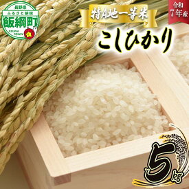 【ふるさと納税】 コシヒカリ 5kg 特A 長野県 飯綱町 ふるさと振興公社 【 お米 こしひかり 信州 長野 白米 精米 信州のお米 米 】 [お届け1回 (**)]