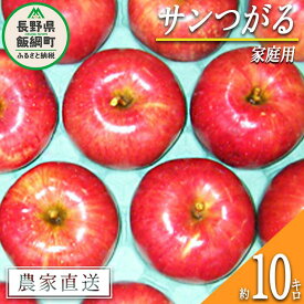 【ふるさと納税】 りんご サンつがる 家庭用 10kg ヤマウラ農園 沖縄県への配送不可 令和6年度収穫分 長野県 飯綱町 〔 信州 果物 フルーツ リンゴ 林檎 長野 予約 農家直送 〕発送時期：2024年9月上旬～2024年9月中旬 {**}