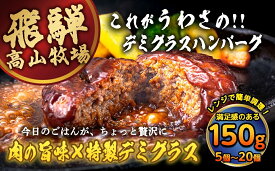 【ふるさと納税】飛騨高山牧場の工場で作った デミグラスハンバーグ 150g 10個