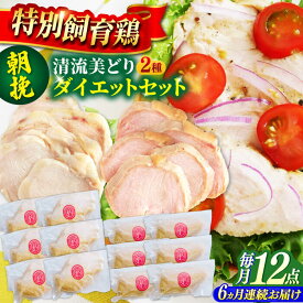 【ふるさと納税】【6回定期便】 清流美どり タンパク質豊富なダイエットセット 2種 12点 鶏肉 鶏むね お取り寄せ 岐阜市 / 若鶏の春近[ANDL019]