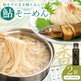 【ふるさと納税】鮎そーめんセット（めんつゆ付き）4食分 / そうめん 素麺 めんつゆ / 岐阜市 / みろく[ANKN003]