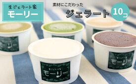 【ふるさと納税】 【生ジェラート家 モーリー】素材にこだわったジェラート 5種類各2個 素材にこだわったジェラート 5個 ミルク 生チョコ 抹茶 ロイヤルミルクティーほうじ茶 アイス アソート 食べ比べ 冷凍 岐阜県 大垣市