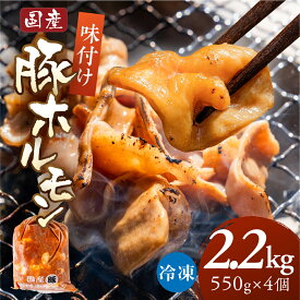 【ふるさと納税】＼ドーンと満足サイズ／冷凍 豚ホルモン 2.2kg～8.8kg 550g 個包装 惣菜 もつ鍋 もつ煮 豚ホルモン 豚肉 国産 国産豚 小腸 焼肉 鉄板焼き BBQ 焼くだけ 味付き 味付け 味付き肉 味付け肉 お手軽 大容量 小分け 便利 10000円 1万円 中部ミート 岐阜県 大垣市