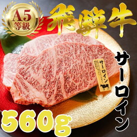 【ふるさと納税】最高ランク A5 飛騨牛 サーロイン ステーキ 2枚 計560g サーロインステーキ 極厚 厚切りステーキ 厚切り ビッグ A5等級 A5ランク 牛肉 和牛 国産 国産和牛 厳選 ブランド 高級 高級肉 冷凍 プレゼント ギフト お祝い 40000円 4万円 中部ミート 岐阜県 大垣市