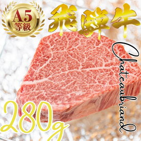 【ふるさと納税】最高ランク A5 飛騨牛 シャトーブリアン 2枚 計280g ヒレ ヒレステーキ フィレ フィレステーキ A5等級 A5ランク 牛肉 和牛 国産 国産和牛 厳選 ブランド牛 高級 高級肉 冷凍 プレゼント ギフト お祝い 記念日 ご褒美 50000円 5万円 中部ミート 岐阜県 大垣市