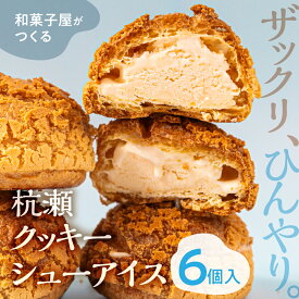 【ふるさと納税】クッキーシューアイス 6個入 和菓子屋さんがつくるクッキーシューアイス 杭瀬 シュークリーム アイスクリーム 和菓子 洋菓子 和スイーツ 冷凍 スイーツ おやつ 夏 お中元 御中元 プレゼント ギフト 美味しい