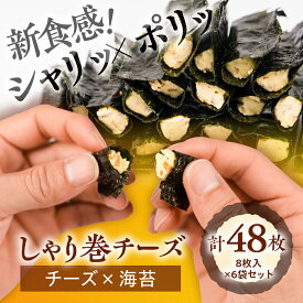 【ふるさと納税】しゃり巻チーズ 48枚 8枚入×6袋 海苔巻き煎餅 チーズ あられ 個包装 小分け お菓子 おやつ おつまみ せんべい 煎餅 あられ 海苔巻き のりまき 新食感 シャリポリ やみつき 大容量 詰め合わせ 10000円 1万円 でんすん堂 でんすん堂斉秀 岐阜県 大垣市
