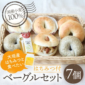 【ふるさと納税】 大垣産はちみつと食べたいベーグルのセット 大垣市 ベーグル 国産小麦 詰め合わせ 冷凍