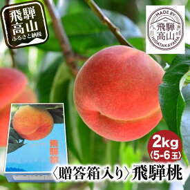 【ふるさと納税】【先行受付】 2024年8月発送 桃 飛騨もも 2kg 5～6玉入り もも モモ 飛騨高山 糖度 甘い 2キロ 果物 白鳳 昭和白桃 など 夏 くだもの お取り寄せ b714 | 夏 ギフト 箱入りくだもの お取り寄せ 13000円 b714