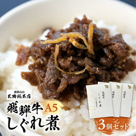 【ふるさと納税】A5 飛騨牛 旨味が詰まった しぐれ煮 3個 惣菜 天狗総本店 食品 10000円 1万円 a527