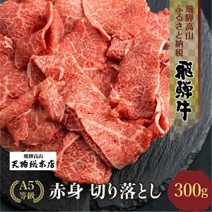 【ふるさと納税】A5等級飛騨牛赤身 切り落とし 300g 【日付指定不可】 | ブランド牛 牛肉 和牛 牝牛 雌牛 5等級 A5ランク 切落し 薄切り 飛騨高山 熨斗 のし 天狗総本店 BP024VP