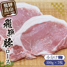 【ふるさと納税】アルプス育ち飛騨豚ロース100g×7枚 計700g 豚肉 ロース 真空パック 冷蔵 ブランド豚 国産 高山産 パック 真空チルドパック 豚 岩ト屋 飛騨高山 HF034