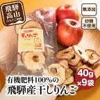 【先行予約】有機肥料100%の飛騨産干しりんご 40g入り×9袋 | 9月下旬～順次発送 りんご ダイエット 無添加 シュガーフリー おいしい 素材の味 ギフト プレゼント ドライフルーツ 山本果樹園 a531