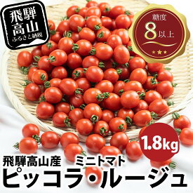 【ふるさと納税】【先行予約】令和8年産 濃厚ミニトマト ピッコラ・ルージュ 900g～1800g | 減農薬栽培 フルーツトマト ミニトマト トマト 甘い 農家直送 産地直送 肉厚 糖度 高冷地 野菜 減農薬 飛騨高山 新葉ファーム FV008MP