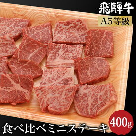 【ふるさと納税】飛騨牛 ミニステーキ 食べ比べ （ ロース / もも ） 400g | A5等級 牛肉 和牛 ブランド牛 雌牛 牝牛 バーベキュー キャンプ 飛騨高山 肉の朝日屋 JX008