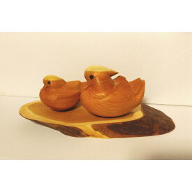 【ふるさと納税】【数量限定】飛騨一位一刀彫 おしどり夫婦（大）| 伝統工芸品 いちい イチイ 一位一刀彫 一位一刀 一刀彫 工芸品 縁起物 品 置物 木彫り 飛騨高山 吉野彫刻所 MC020