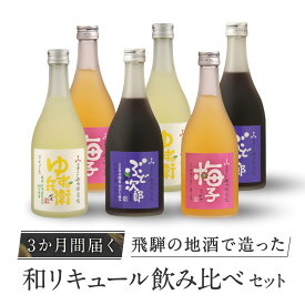 【ふるさと納税】【3か月間届く】飛騨の地酒で造った和リキュール飲み比べセット　有限会社舩坂酒造店　FB106