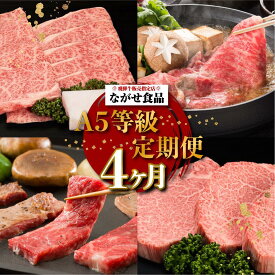 【ふるさと納税】【定期便】(全4回)A5ランク 飛騨牛 贅沢 食べつくし 約1.8kg ( カルビ・もも / ロースすき焼き / 肩ロースしゃぶしゃぶ / シャトーブリアン) | 定期便 肉 豪華 a5 食べ比べ 希少部位 飛騨高山 有限会社ながせ食品 FH100VP