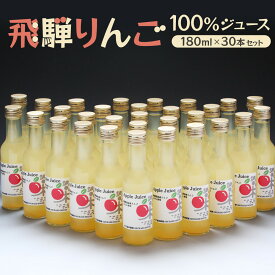 【ふるさと納税】【容量・本数選べる】飛騨りんご100％ジュース｜飛騨産 リンゴ 果汁100% ジュース 180ml 30本 果樹園 飲み切り 1L たっぷり 飛騨高山 木戸脇果樹園オーチャードハウス FP006MP