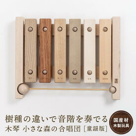 【ふるさと納税】木の木琴 小さな森の合唱団 童謡版 [国産材・木製玩具］| ギフトラッピング対応 インテリア 雑貨 かわいい おしゃれ おもちゃ 楽器 音楽 高山【オークヴィレッジ】AH005VP