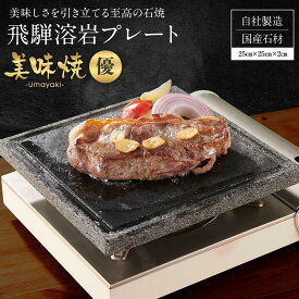 【ふるさと納税】【飛騨溶岩プレート】美味焼【優】| 肉や野菜が美味しく焼ける！ご家庭での焼肉に最適！アウトドア 屋外 溶岩石 焼肉プレート 砂原石材 BE004VP