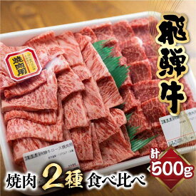 【ふるさと納税】飛騨牛 焼肉 2種食べ比べ 500g（ロース200g もも300g）| 和牛 黒毛和牛 ブランド牛 牛肉 ロース もも 焼肉セット 肉 お肉 お取り寄せ 飛騨高山 山武商店 人気 ランキング LZ003VP