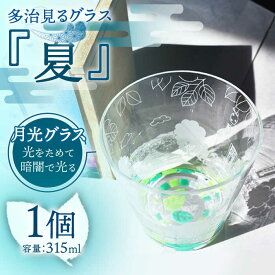 【ふるさと納税】【蓄えた光を暗闇で放つ】幻想的なグラス 多治見るグラス 『夏』【片岡ケース製作所】≪多治見市≫ 食器 コップ カップ[TAH003]