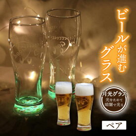 【ふるさと納税】ビールが進む グラス ペア 〈多治見西高等学校美術部デザイン〉 光るグラス ビアグラス コップ 多治見市/片岡ケース製作所 [TAH009]