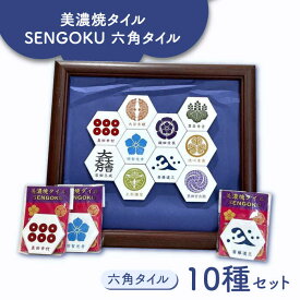 【ふるさと納税】美濃焼タイル SENGOKU 六角タイル 10種セット 12 多治見市 /多治見市観光協会[TAQ014]